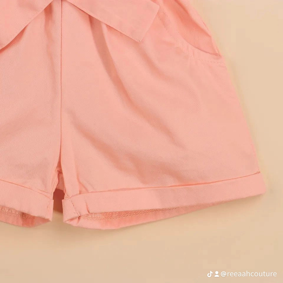 Peach Safari Styled Romper