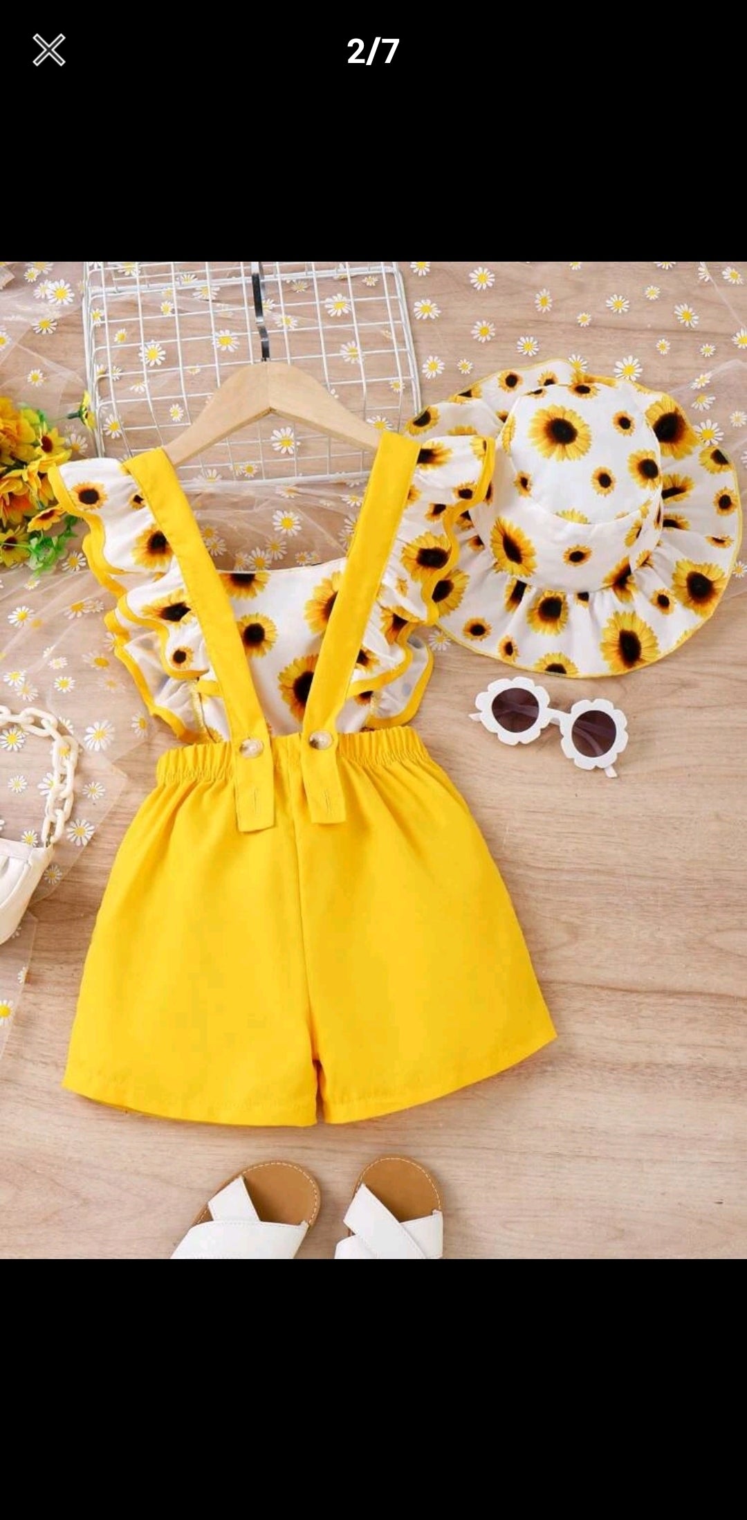 Best Seller 🎖 Sunflower Front Bow Romper