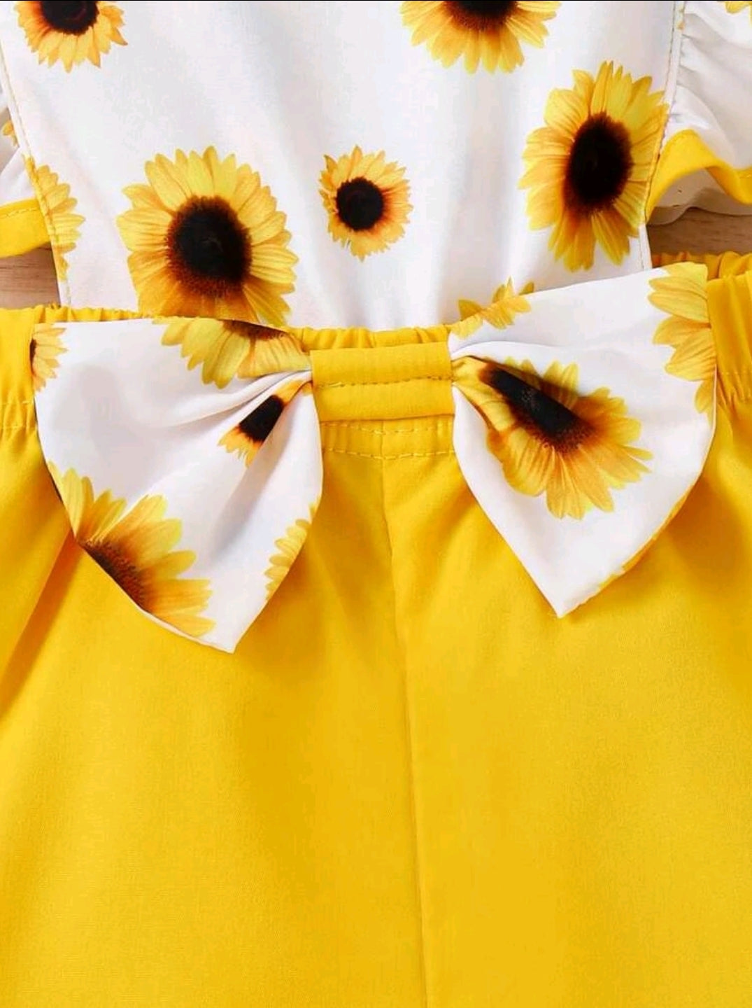 Best Seller 🎖 Sunflower Front Bow Romper