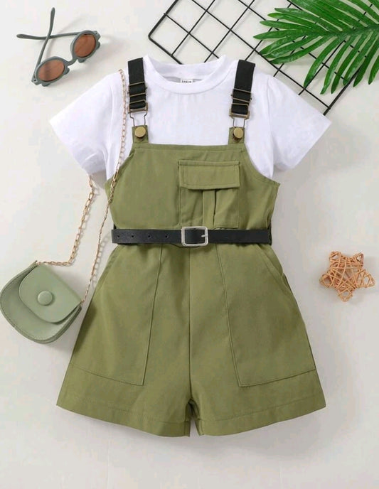 Military Jumpsuit and White T