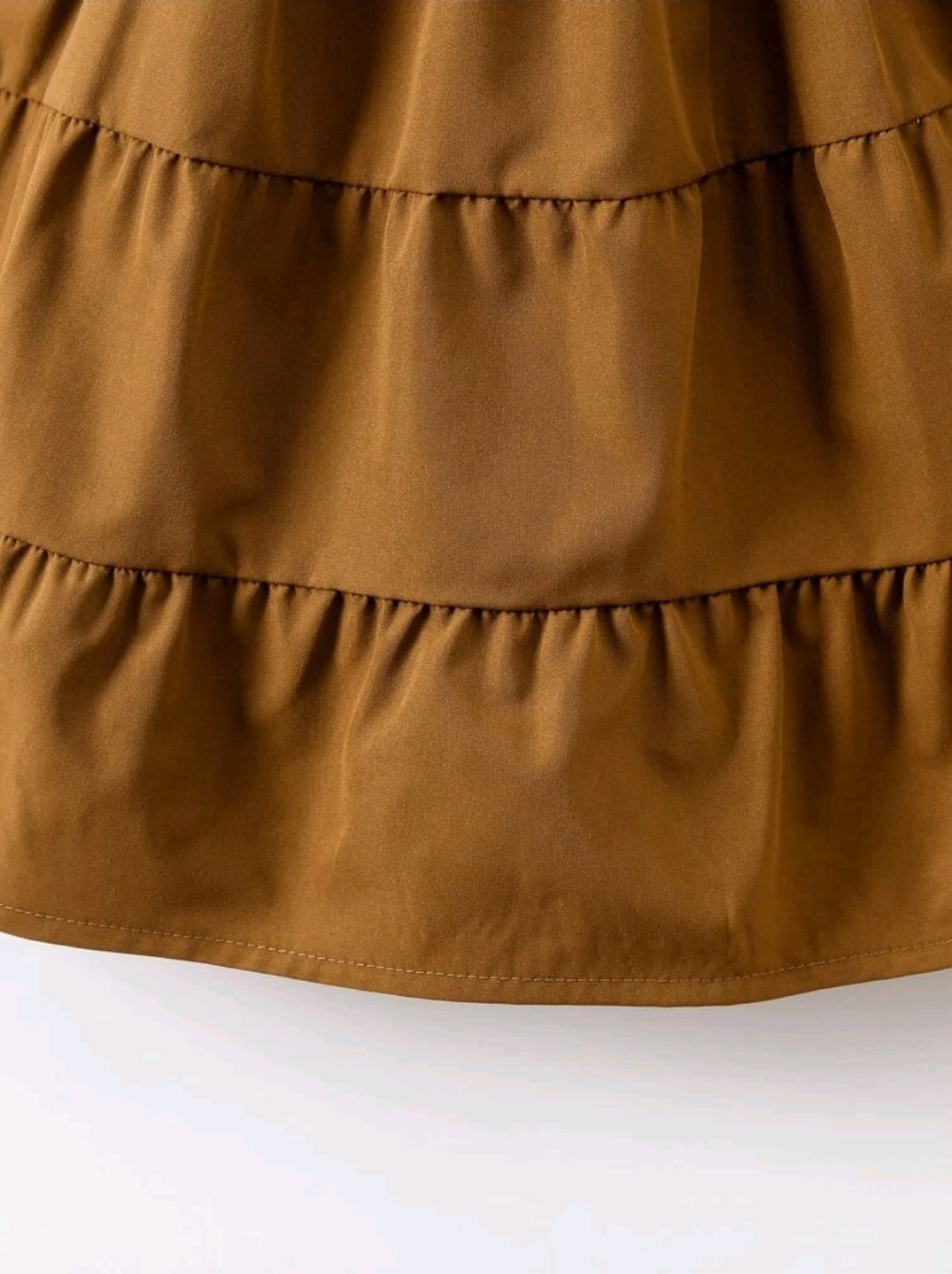 Brown Ruffle Elegant Dress