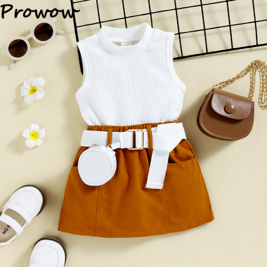 Double Pocket Skirt with Belt Bag and Polar Neck Top