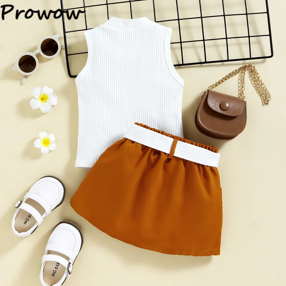Double Pocket Skirt with Belt Bag and Polar Neck Top